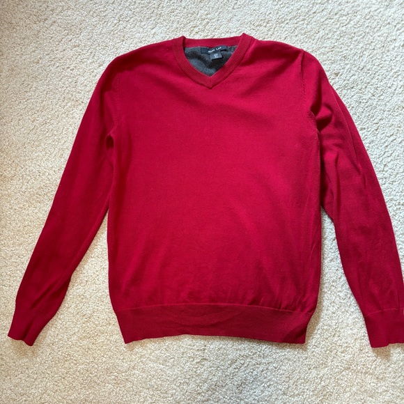 Mark Law Pullover V-Neck Red Sweater S - Picture 2 of 5
